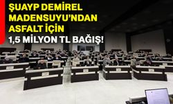 Şuayp Demirel Madensuyu’ndan asfalt için 1,5 Milyon TL bağış!