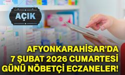 Afyonkarahisar’da 7 Şubat 2026 Cumartesi günü nöbetçi eczaneler!