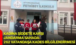 Kadına Şiddete Karşı Jandarma Sahada: 262 Vatandaşa KADES Bilgilendirmesi