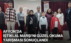Afyon’da İstiklal Marşı’nı Güzel Okuma Yarışması Sonuçlandı