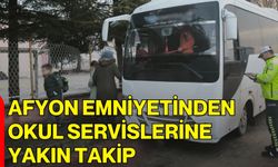 Afyon Emniyetinden Okul Servislerine Yakın Takip