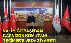 Vali Yiğitbaşı’dan Garnizon Komutanı Tecimer’e Veda Ziyareti