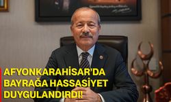 Afyonkarahisar’da Bayrağa Hassasiyet Duygulandırdı!