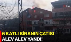 6 Katlı Binanın Çatısı Alev Alev Yandı!