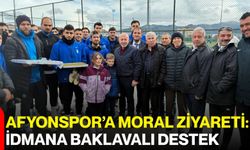 Afyonspor’a Moral Ziyareti: İdmana Baklavalı Destek