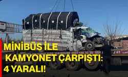Minibüs İle Kamyonet Çarpıştı: 4 Yaralı