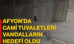 Afyon’da cami tuvaletleri vandalların hedefi oldu