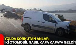 Yolda Korkutan Anlar: İki Otomobil Nasıl Kafa Kafaya Geldi?