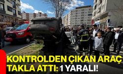 Kontrolden Çıkan Araç Takla Attı: 1 Yaralı!