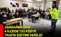 Jandarma’dan 4 İlçede 722 Kişiye Trafik Eğitimi Verildi