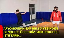 Afyonkarahisar Belediyesinden Gençlere Ücretsiz Parkur Kursu: İşte Tarih…