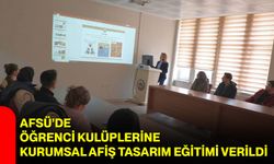AFSÜ’de Öğrenci Kulüplerine Kurumsal Afiş Tasarım Eğitimi Verildi