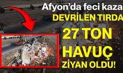 Afyon’da Feci Kaza: Devrilen Tırda 27 Ton Havuç Ziyan Oldu!