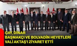 Çay, Dinar, Başmakçı ve Bolvadin Heyetleri Vali Aktaş’ı Ziyaret Etti