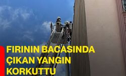 Fırının bacasında çıkan yangın korkuttu
