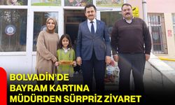Bolvadin’de Bayram Kartına Müdürden Sürpriz Ziyaret
