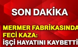 Mermer fabrikasında feci kaza: İşçi hayatını kaybetti