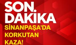 Sinanpaşa’da korkutan kaza!