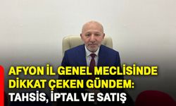 Afyon İl Genel Meclisinde dikkat çeken gündem: Tahsis, iptal ve satış