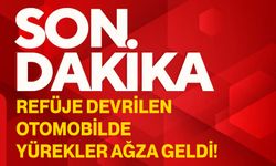 Refüje devrilen otomobilde yürekler ağza geldi!