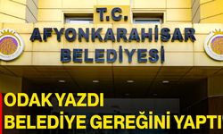 ODAK Yazdı, Belediye Gereğini Yaptı!