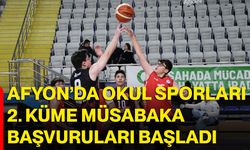 Afyon’da Okul Sporları 2. Küme Müsabaka başvuruları başladı