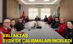 Vali Aktaş SYDV’de Çalışmaları İnceledi