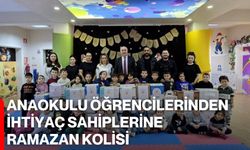 Anaokulu öğrencilerinden ihtiyaç sahiplerine Ramazan kolisi