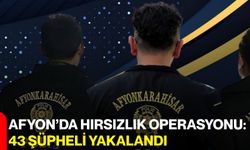Afyon’da Hırsızlık Operasyonu: 43 Şüpheli Yakalandı