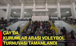Çay’da Kurumlar Arası Voleybol Turnuvası Tamamlandı