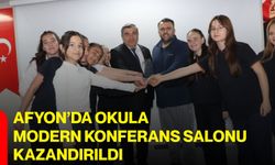 Afyon’da Okula Modern Konferans Salonu Kazandırıldı