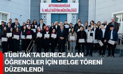 TÜBİTAK’ta Derece Alan Öğrenciler İçin Belge Töreni Düzenlendi