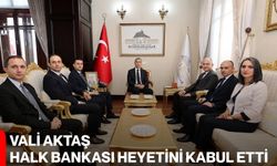 Vali Aktaş, Halk Bankası Heyetini Kabul Etti