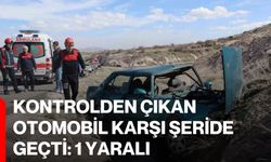 Kontrolden çıkan otomobil karşı şeride geçti: 1 yaralı