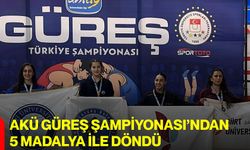 AKÜ Güreş Şampiyonası’ndan 5 Madalya ile Döndü