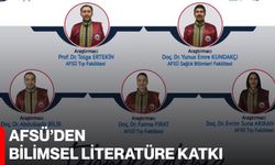 AFSÜ’den Bilimsel Literatüre Katkı