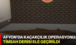 Afyon’da Kaçakçılık Operasyonu: Timsah Derisi Ele Geçirildi