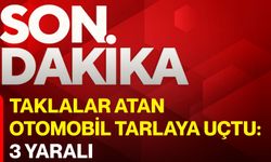 Taklalar Atan Otomobil Tarlaya Uçtu: 3 Yaralı