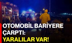 Otomobil bariyere çarptı: Yaralılar var!
