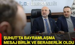 Şuhut’ta Bayramlaşma, Mesaj Birlik ve Beraberlik Oldu