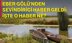 Eber Gölü'nden Sevindirici Haber Geldi: İşte O Haber Ne?