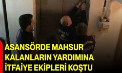 Asansörde mahsur kalanların yardımına itfaiye ekipleri koştu