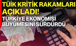 TÜİK kritik rakamları açıkladı! Türkiye Ekonomisi Büyümesini Sürdürdü