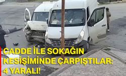 Cadde ile sokağın kesişiminde çarpıştılar: 4 yaralı