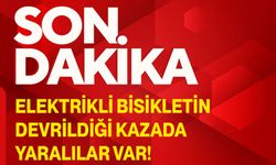 Elektrikli bisikletin devrildiği kazada yaralılar var!