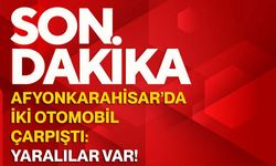 Afyonkarahisar’da iki otomobil çarpıştı: Yaralılar var!