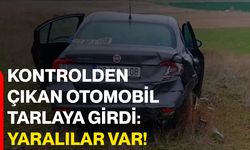 Kontrolden çıkan otomobil tarlaya girdi: Yaralılar var!