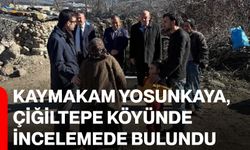Kaymakam Yosunkaya, Çiğiltepe köyünde incelemede bulundu
