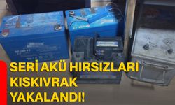 Seri akü hırsızları kıskıvrak yakalandı!