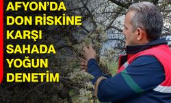 Afyon’da don riskine karşı sahada yoğun denetim